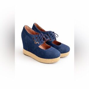 Jeffrey Campbell - Havana Last Wedge Espadrilles - Navy - Size 9